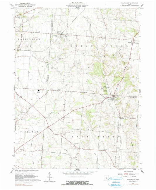 1961 Stoutsville, OH - Ohio - USGS Topographic Map