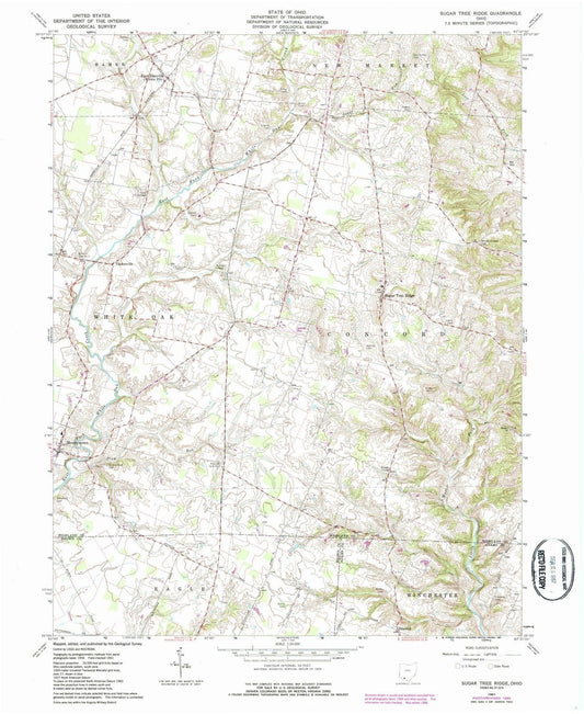1961 Sugar Tree Ridge, OH - Ohio - USGS Topographic Map