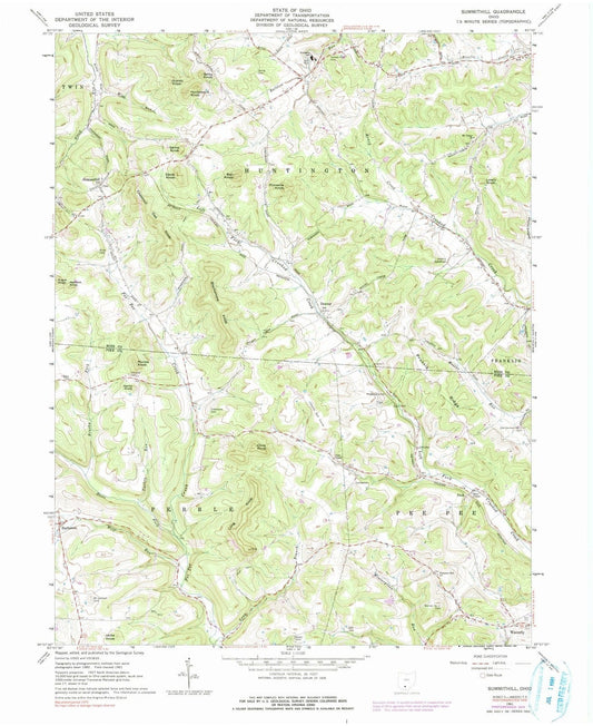 1961 Summithill, OH - Ohio - USGS Topographic Map