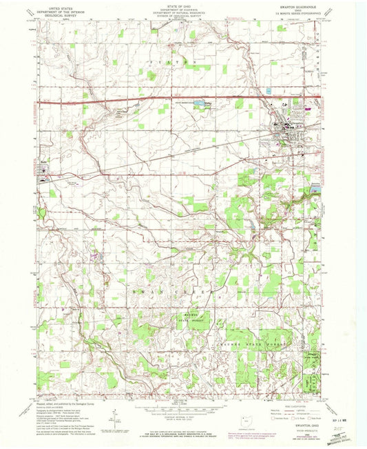 1960 Swanton, OH - Ohio - USGS Topographic Map