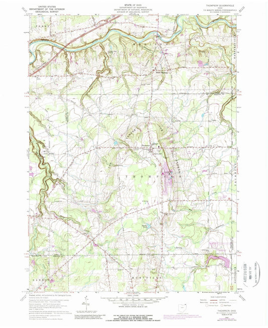 1960 Thompson, OH - Ohio - USGS Topographic Map