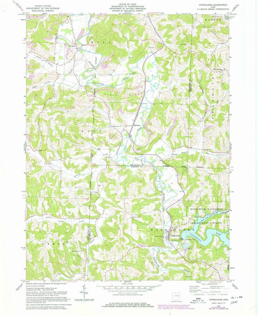 1961 Tippecanoe, OH - Ohio - USGS Topographic Map