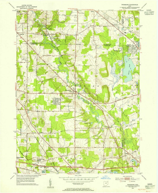 1953 Twinsburg, OH - Ohio - USGS Topographic Map