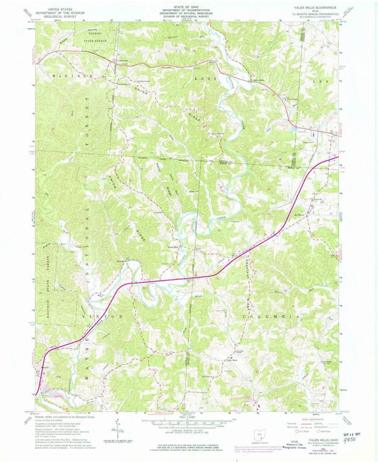1961 Vales Mills, OH - Ohio - USGS Topographic Map