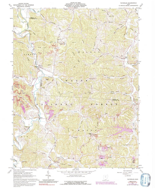 1961 Waterloo, OH - Ohio - USGS Topographic Map