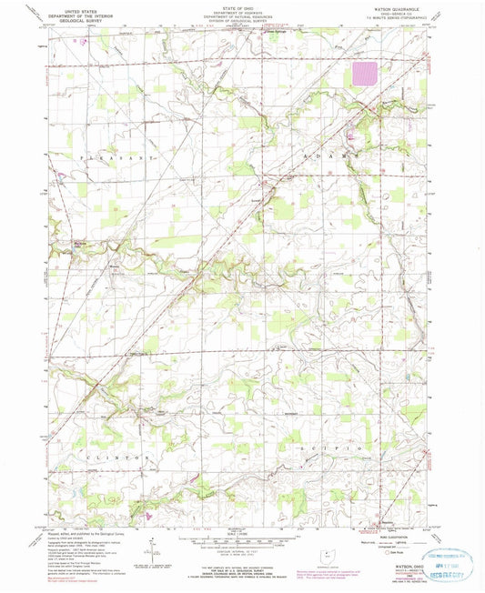 1960 Watson, OH - Ohio - USGS Topographic Map