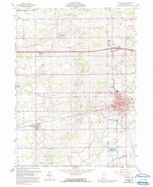 1960 Wauseon, OH - Ohio - USGS Topographic Map