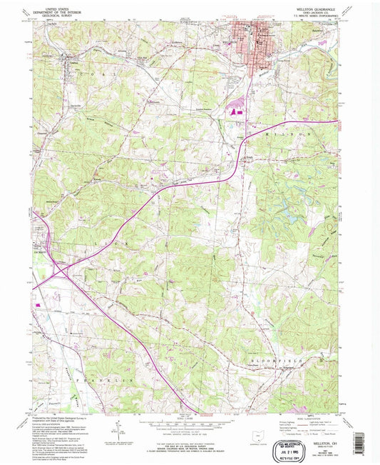 1961 Wellston, OH - Ohio - USGS Topographic Map