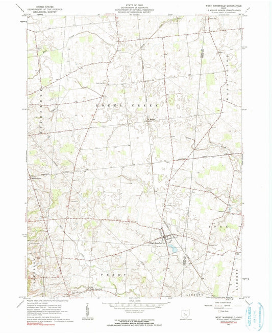 1961 West Mansfield, OH - Ohio - USGS Topographic Map