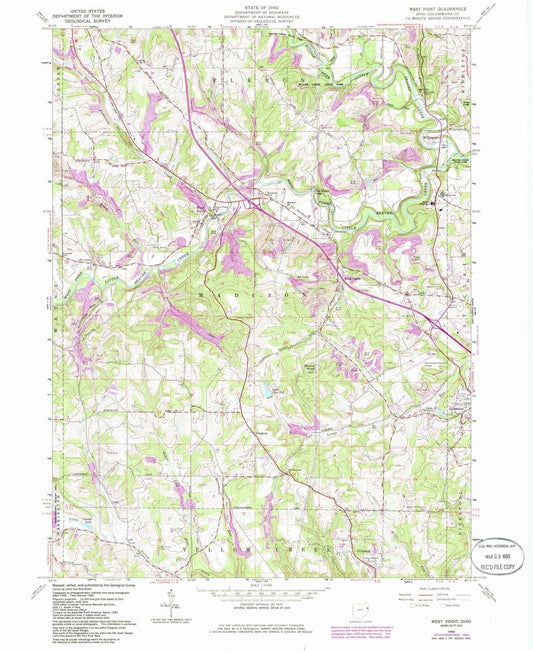 1960 West Point, OH - Ohio - USGS Topographic Map