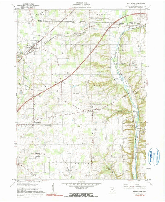1961 West Salem, OH - Ohio - USGS Topographic Map
