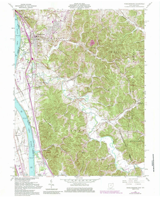 1961 Wheelersburg, OH - Ohio - USGS Topographic Map