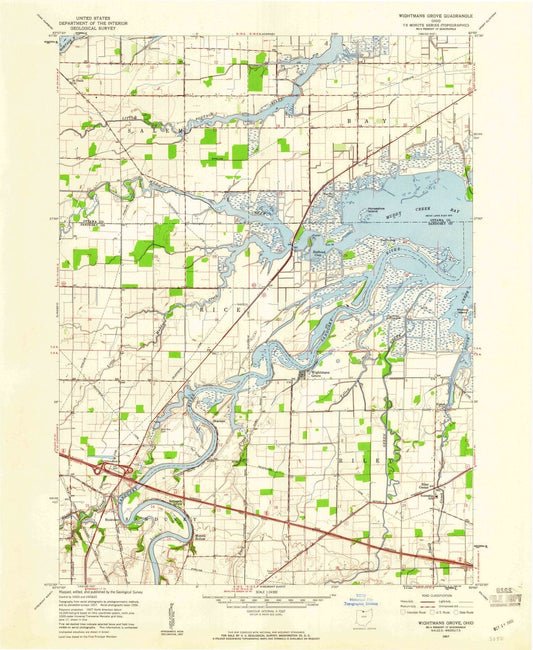 1957 Grove, OH - Ohio - USGS Topographic Map