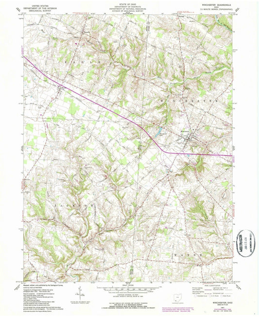 1961 Winchester, OH - Ohio - USGS Topographic Map