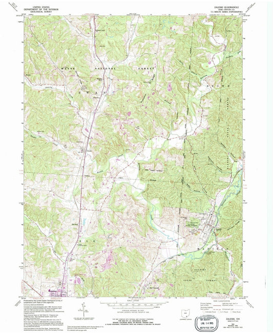 1961 Zaleski, OH - Ohio - USGS Topographic Map