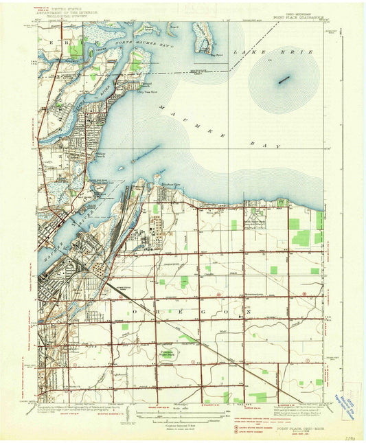 1938 Point Place, OH - Ohio - USGS Topographic Map