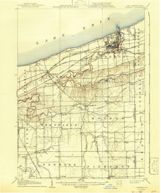 1906 Conneaut, OH - Ohio - USGS Topographic Map