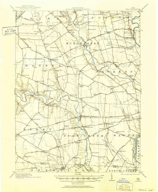 1911 Era, OH - Ohio - USGS Topographic Map