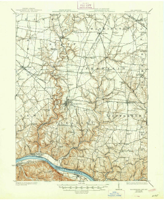 1931 Higginsport, OH - Ohio - USGS Topographic Map