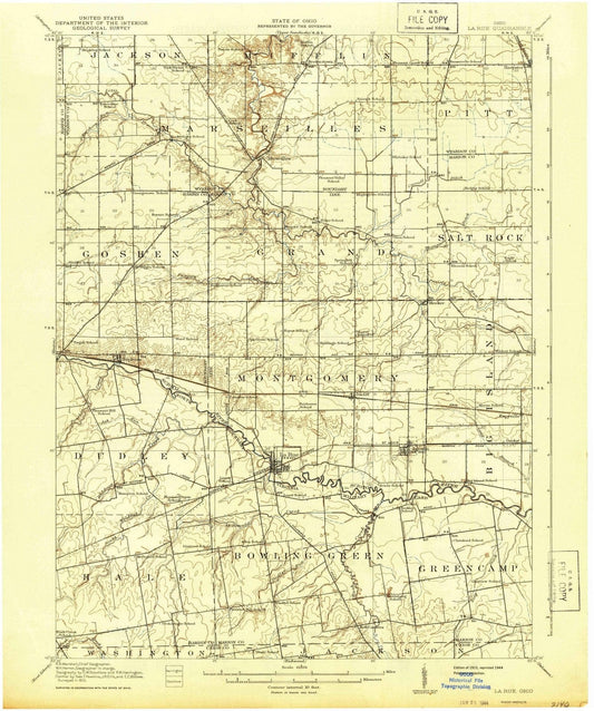1915 La Rue, OH - Ohio - USGS Topographic Map