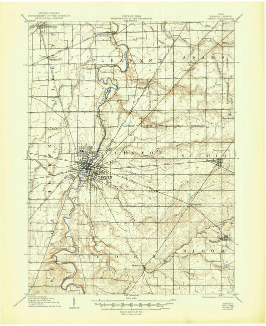 1906 Tiffin, OH - Ohio - USGS Topographic Map
