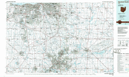 1986 Cleveland South, OH - Ohio - USGS Topographic Map