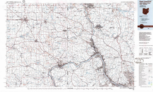 1986 East Liverpool, OH - Ohio - USGS Topographic Map