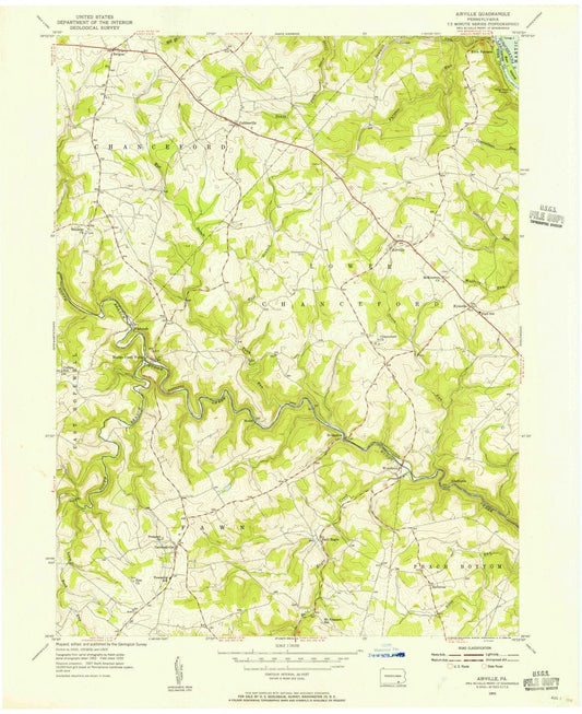 1955 Airville, PA - Pennsylvania - USGS Topographic Map