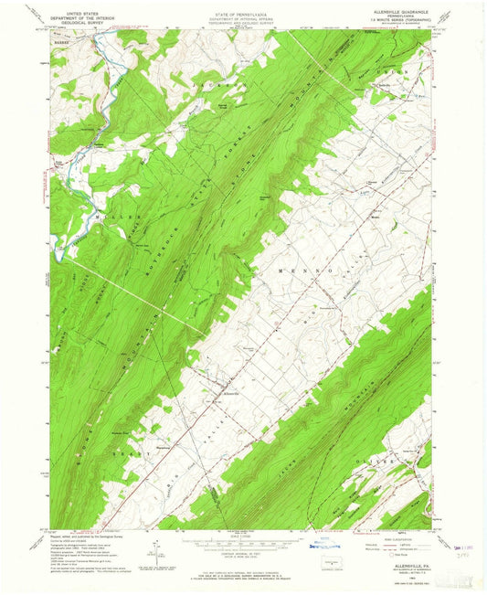 1963 Allensville, PA - Pennsylvania - USGS Topographic Map