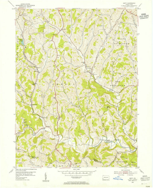 1954 Amity, PA - Pennsylvania - USGS Topographic Map