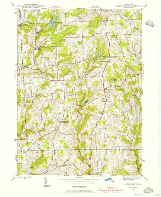 1945 Auburn Center, PA - Pennsylvania - USGS Topographic Map