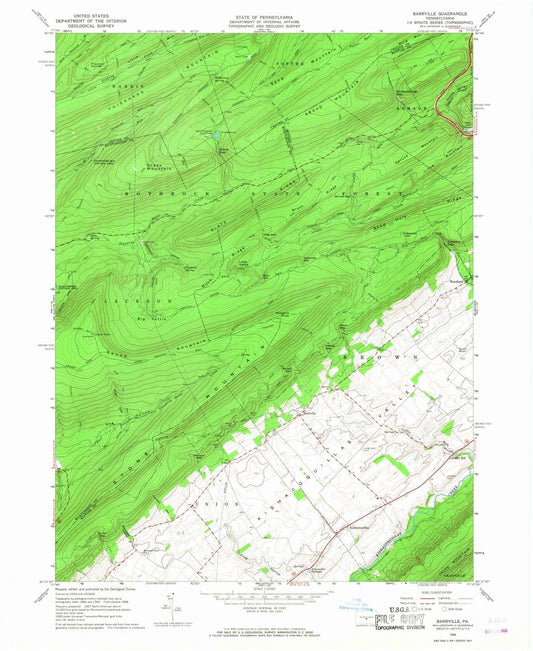 1966 Barrville, PA - Pennsylvania - USGS Topographic Map