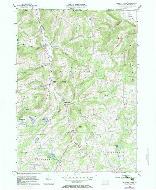 1957 Bentley Creek, PA - Pennsylvania - USGS Topographic Map