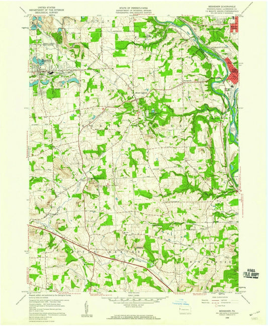 1958 Bessemer, PA - Pennsylvania - USGS Topographic Map