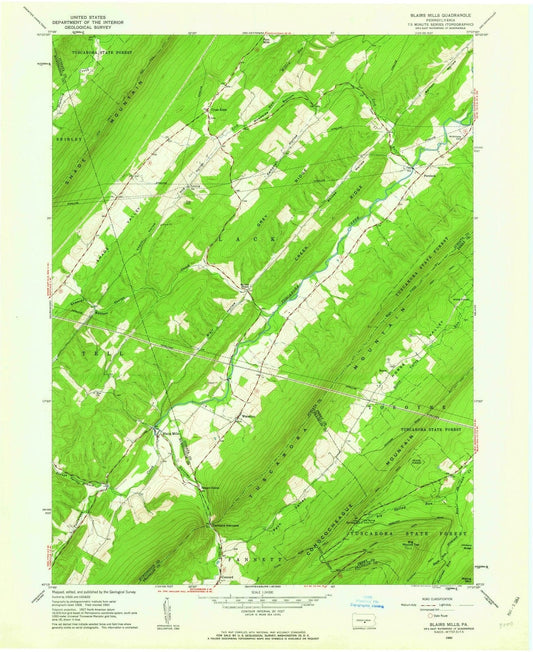 1960 Blairs Mills, PA - Pennsylvania - USGS Topographic Map