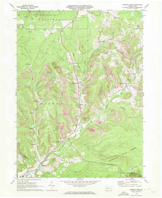 1970 Brandy Camp, PA - Pennsylvania - USGS Topographic Map