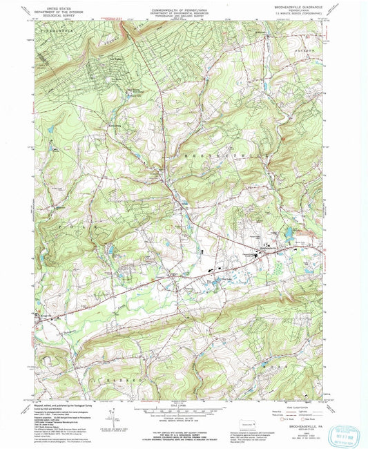 1960 Brodheadsville, PA - Pennsylvania - USGS Topographic Map
