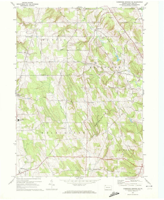 1967 Cambridge Springs, PA - Pennsylvania - USGS Topographic Map