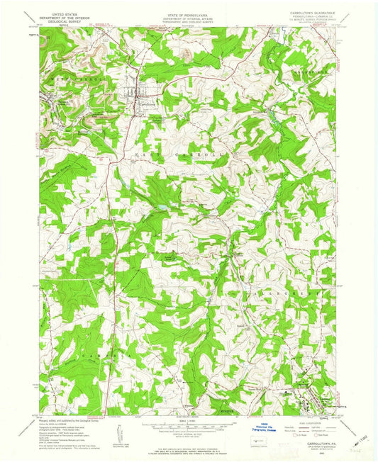 1961 Carrolltown, PA - Pennsylvania - USGS Topographic Map