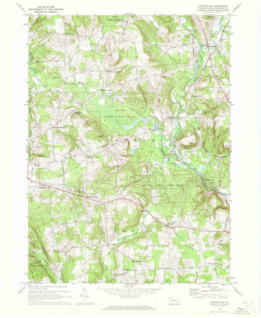 1967 Centerville, PA - Pennsylvania - USGS Topographic Map