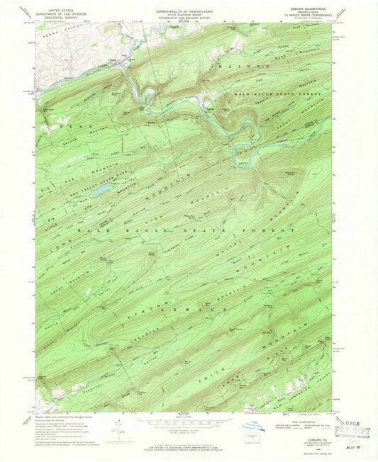 1968 Coburn, PA - Pennsylvania - USGS Topographic Map