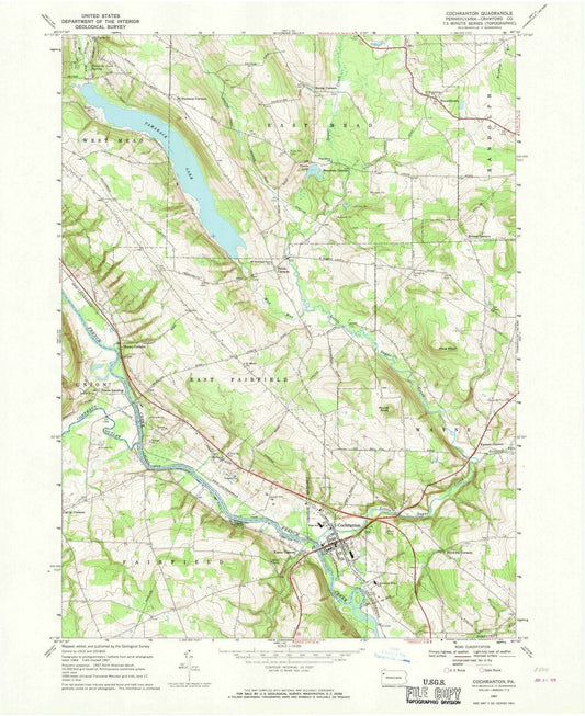1967 Cochranton, PA - Pennsylvania - USGS Topographic Map