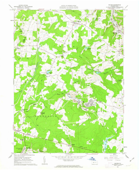 1961 Colver, PA - Pennsylvania - USGS Topographic Map