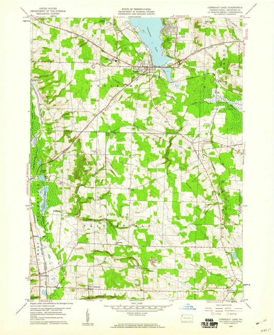1959 Conneaut Lake, PA - Pennsylvania - USGS Topographic Map