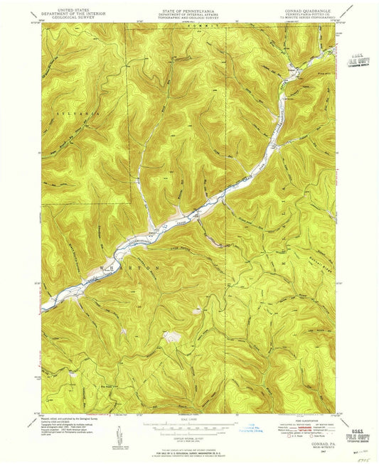 1947 Conrad, PA - Pennsylvania - USGS Topographic Map