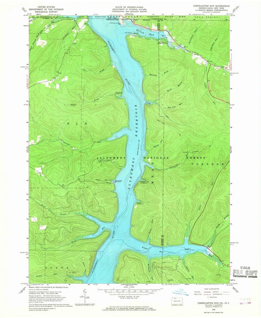 1966 Cornplanter Run, PA - Pennsylvania - USGS Topographic Map