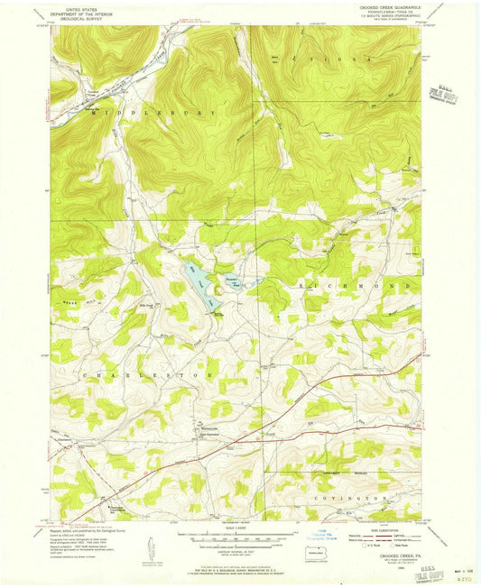 1954 Crooked Creek, PA - Pennsylvania - USGS Topographic Map