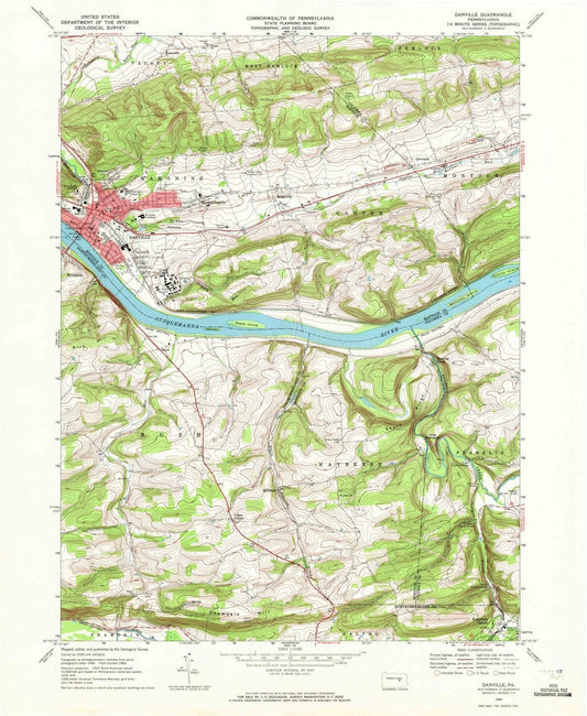 1969 Danville, PA - Pennsylvania - USGS Topographic Map