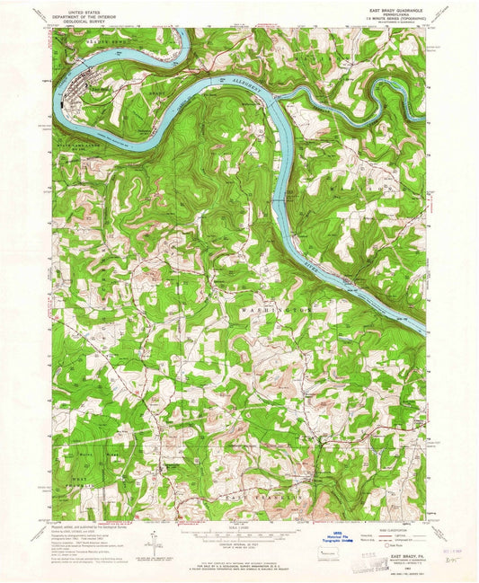 1963 East Brady, PA - Pennsylvania - USGS Topographic Map