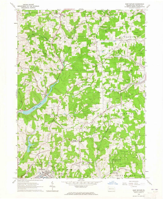 1964 East Butler, PA - Pennsylvania - USGS Topographic Map